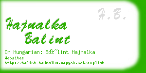 hajnalka balint business card